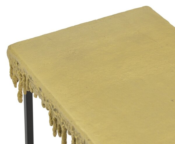 Κονσόλα Bulco από μέταλλο χρυσό-μαύρο 80.5x28x72 cm