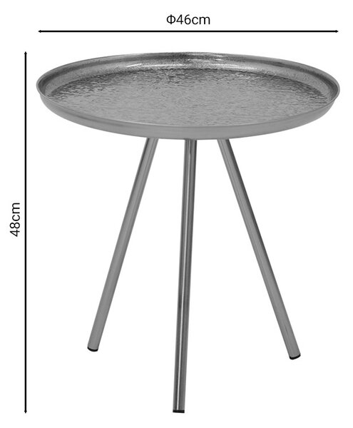 Πλαϊνό τραπεζάκι Jacksie μέταλλο bronz aur 46x46x48 cm