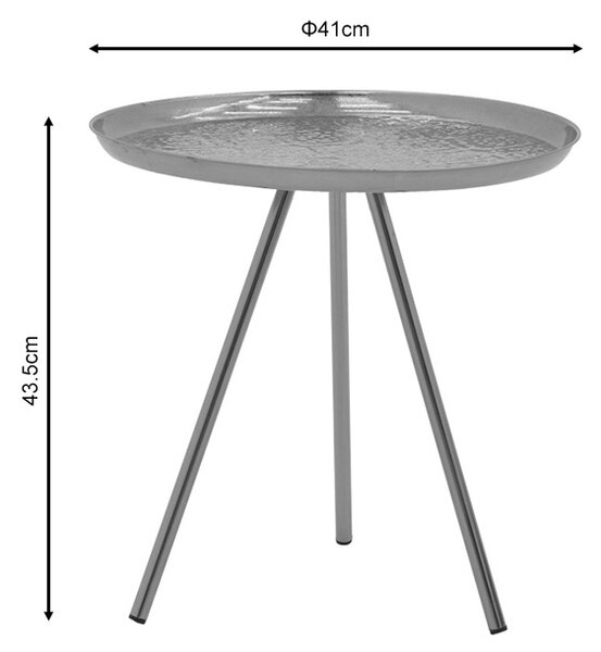 Πλαϊνό τραπεζάκι Jacksie χρυσό μέταλλο 51x51x54 cm