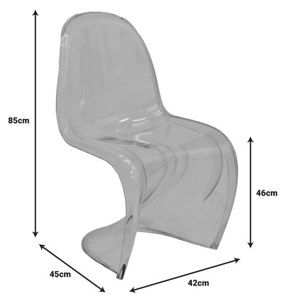 Καρέκλα Xyofa PC transparent 42x45x85 cm
