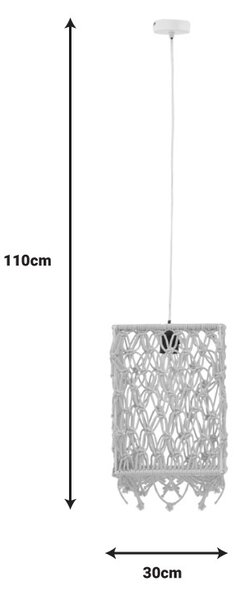 Φωτιστικό οροφής Maton E27 φυσικό 30x22x110 cm