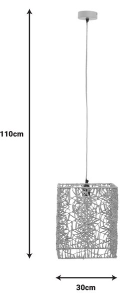 Φωτιστικό οροφής Dorotan E27 φυσικό 30x27x110 cm