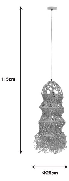 Φωτιστικό οροφής Frola E27 φυσικό 25x25x115 cm