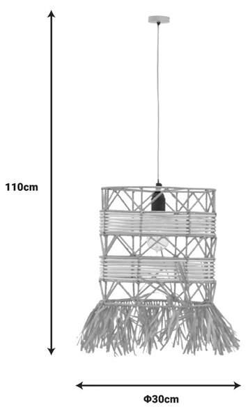 Φωτιστικό οροφής Crossio E27 φυσικό 30x30x110 cm
