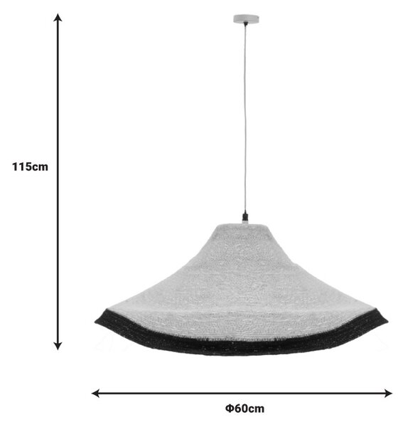 Φωτιστικό οροφής Hatty E27 φυσικό 60x60x115 cm