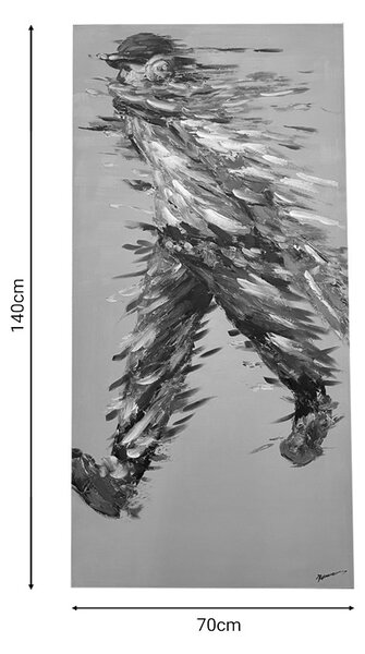 Πίνακας καμβά Walking 70x3x140 cm