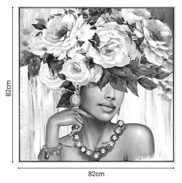 Πίνακας καμβά Flowergirl Africa 82x4.5x82 cm