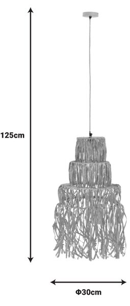 Φωτιστικό οροφής Nairan E27 φυσικό 30x30x125 cm