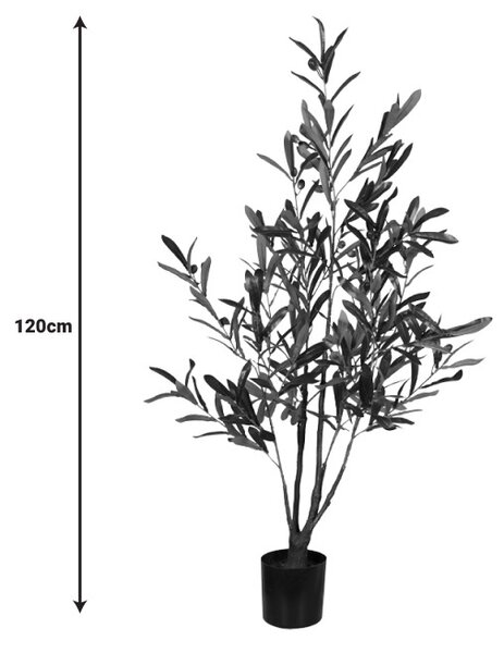 Διακοσμητικό φυτό Olive tree σε γλάστρα πράσινο πλαστικό PP H120 cm