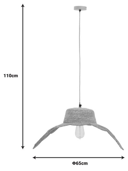 Φωτιστικό οροφής Jarua E27 φυσικό 65x65x110 cm