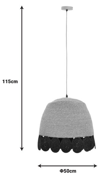 Φωτιστικό οροφής Sonro E27 φυσικό 50x50x115 cm