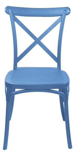 Καρέκλα κήπου Crossie πλαστικό PP μπλε 38x46.5x82 cm