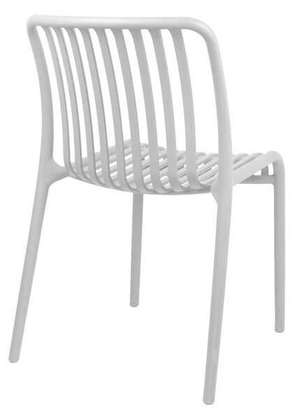 Καρέκλα κήπου Zoi πλαστικό PP λευκό 42x58x79 cm