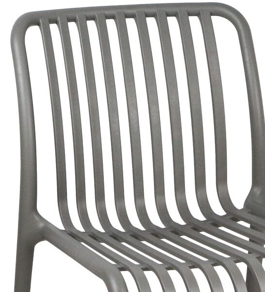 Καρέκλα κήπου Zoi πλαστικό PP nuanta ανθρακί 42x58x79 cm
