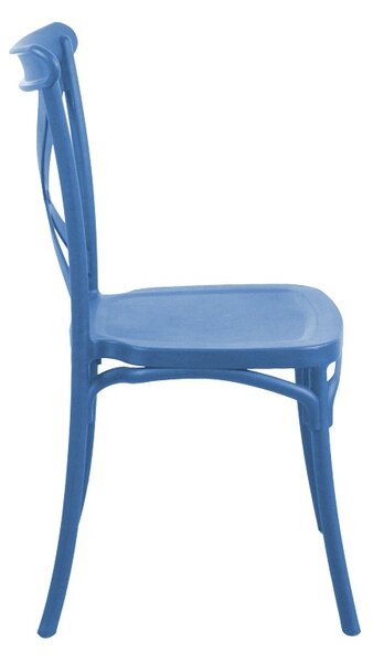 Καρέκλα κήπου Crossie πλαστικό PP μπλε 38x46.5x82 cm