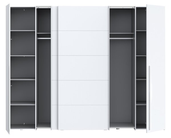 Ντουλάπα Verzo 4 Πόρτες Λευκό μελαμίνη 270.5x61.5x210.5 cm