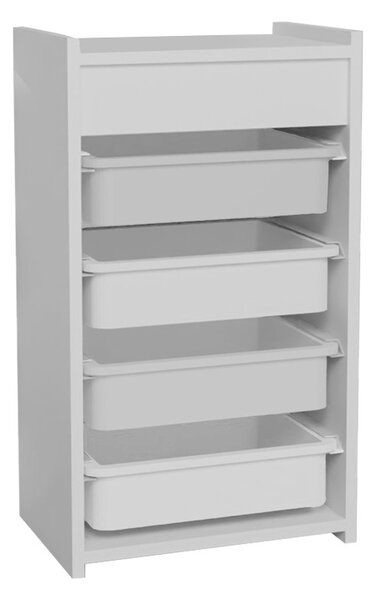 Συρταριέρα Toily με καλάθια λευκή μελαμίνη 45x30x78 cm