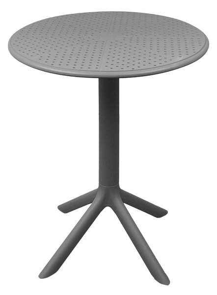 Τραπέζι κήπου Merkon πλαστικό PP Ανθρακί 60x60x75 cm