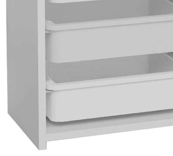 Συρταριέρα Toily με καλάθια λευκή μελαμίνη 45x30x78 cm