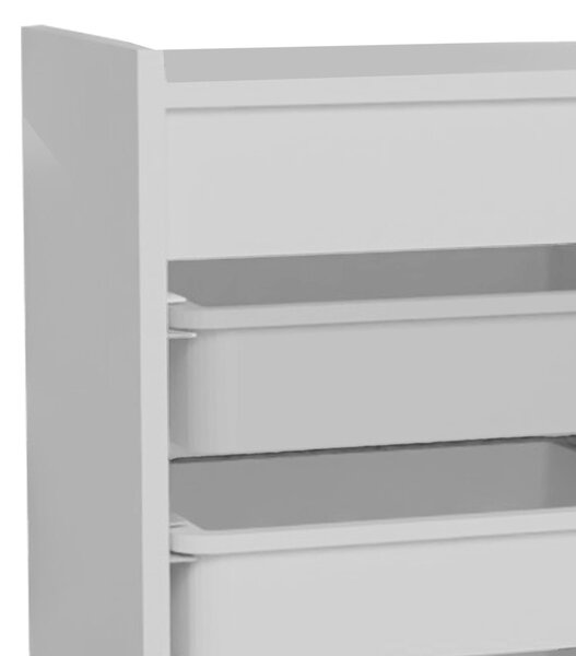 Συρταριέρα Toily με καλάθια λευκή μελαμίνη 45x30x78 cm