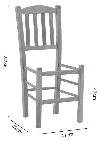Καρέκλα Damnir από ξύλο οξιάς solid finisaj καρυδιά 41x42x92 cm