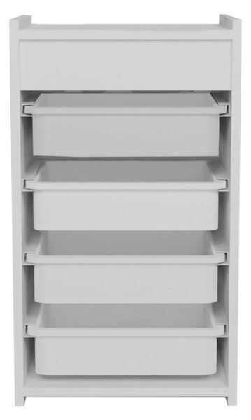 Συρταριέρα Toily με καλάθια λευκή μελαμίνη 45x30x78 cm