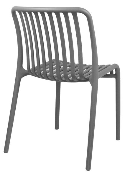Καρέκλα κήπου Zoi πλαστικό PP nuanta ανθρακί 42x58x79 cm