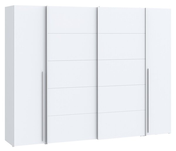 Ντουλάπα Verzo 4 Πόρτες Λευκό μελαμίνη 270.5x61.5x210.5 cm