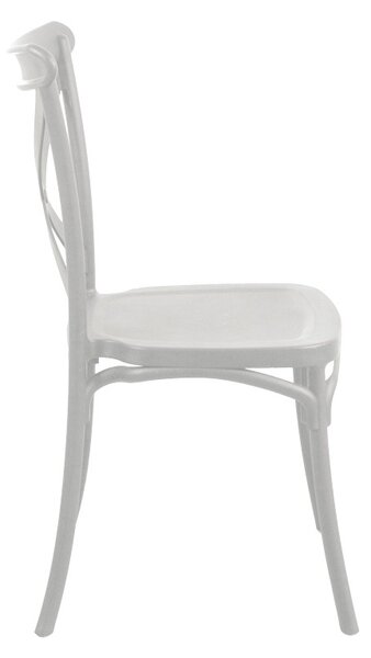 Καρέκλα κήπου Crossie πλαστικό PP λευκό 38x46.5x82 cm