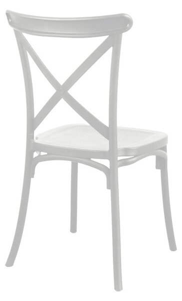 Καρέκλα κήπου Crossie πλαστικό PP λευκό 38x46.5x82 cm