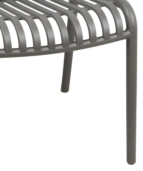 Καρέκλα κήπου Zoi πλαστικό PP nuanta ανθρακί 42x58x79 cm