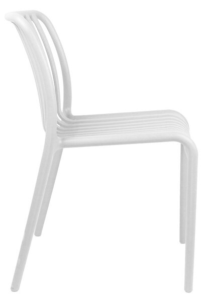 Καρέκλα κήπου Zoi πλαστικό PP λευκό 42x58x79 cm
