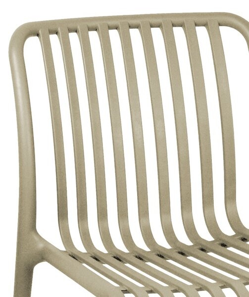 Καρέκλα κήπου de bar Laudre πλαστικό PP cappuccino 42x58x79 cm