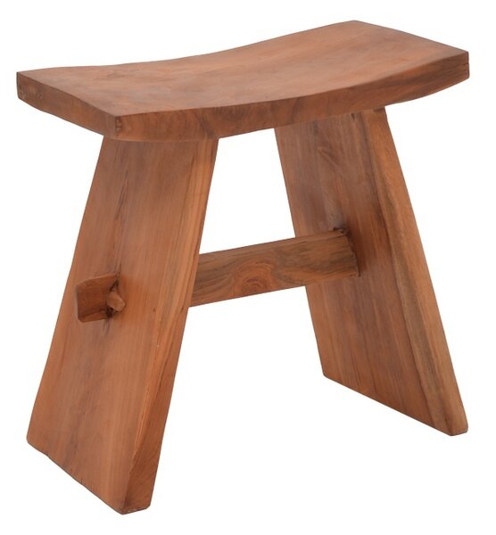 Σκαμπό Shogun από ξύλο teak σε φυσική απόχρωση 46x28x46 cm