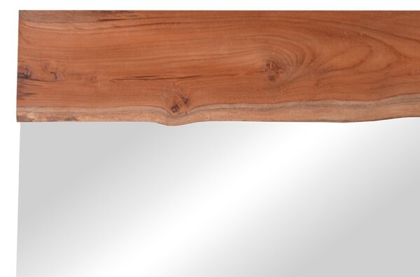 Καθρέφτης Riverine από ξύλο teak σε φυσική απόχρωση 120x80x4 cm