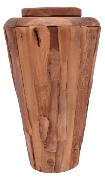 Βάζο Ualan από ξύλο teak φυσική απόχρωση 45x45x80 cm
