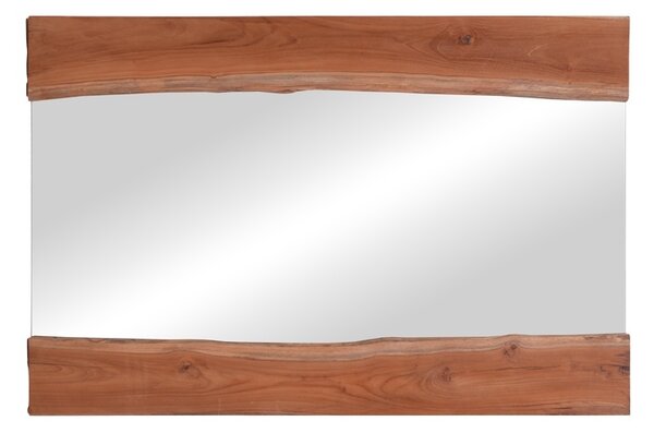 Καθρέφτης Riverine από ξύλο teak σε φυσική απόχρωση 120x80x4 cm