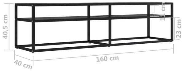 VidaXL Έπιπλο Τηλεόρασης Μαύρο 160 x 40 x 40,5 εκ. από Γυαλί Ασφαλ