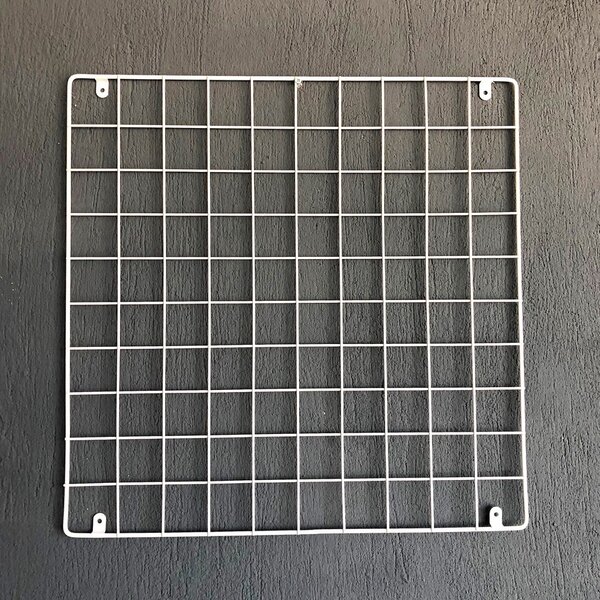 Μεταλλικό Διακοσμητικό Τοίχου WR006, Λευκό, 60x60x3 cm