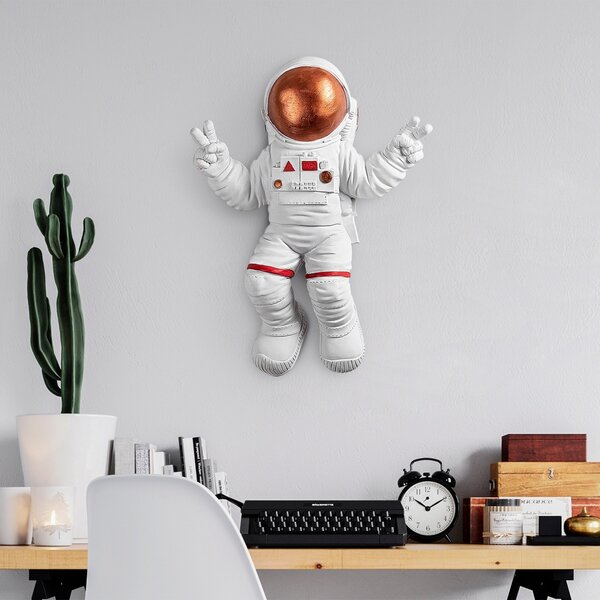 Διακοσμητικό Τοίχου Yak-001 Astronaut, Κεραμιδί, 35x47x10 cm