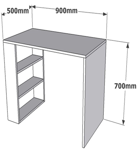 Γραφείο Cool Λευκό 90x70x50 cm