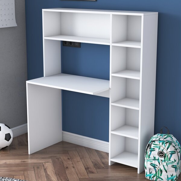 Γραφείο με βιβλιοθήκη HA104 Λευκό 113.2x141.8x40 cm