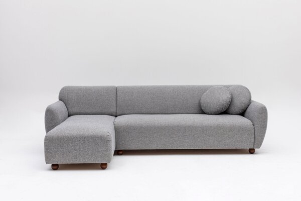 Γωνιακός Καναπές Eddy Ανοιχτό Γκρι 162x93x86 cm