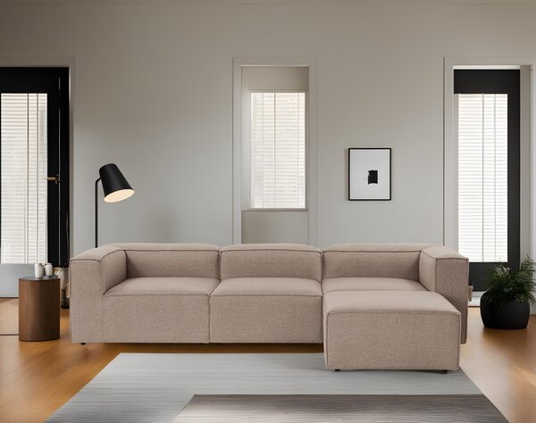 Γωνιακός Καναπές Fora Καφέ 297x66x190 cm
