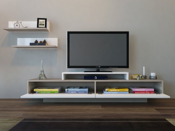 Έπιπλο TV Lusi Λευκό 180x40x31 cm