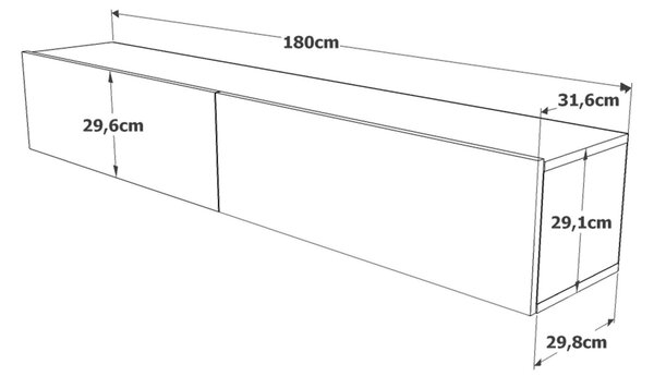 Έπιπλο TV FR8 Pin 180x29.6x31.6 cm