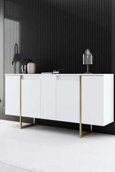 Κονσόλα Luxe Λευκό 160x35x80 cm