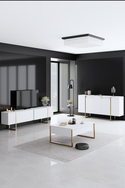 Κονσόλα Luxe Λευκό 160x35x80 cm