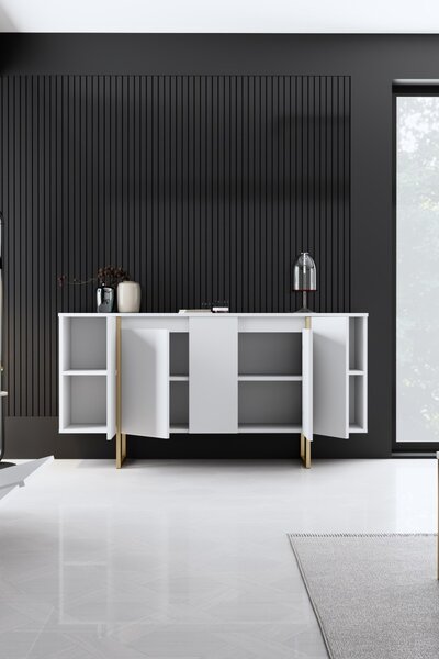Κονσόλα Luxe Λευκό 160x35x80 cm