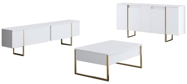 Κονσόλα Luxe Λευκό 160x35x80 cm